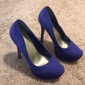 Jessica Simpson blue heels